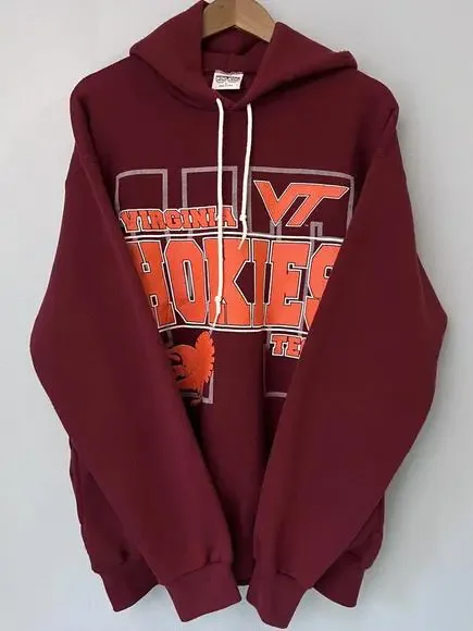 Vintage Virginia Tech Hokies 20/20 Sport Hoodie 80s 90s College